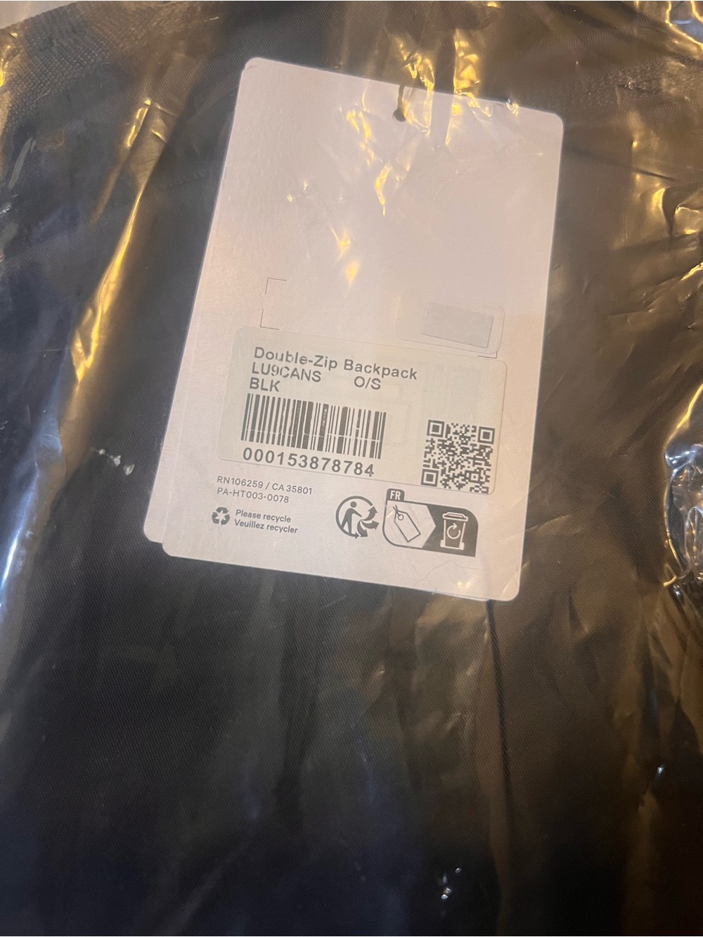 NWT Lululemon double zip backpack - Picture 3 of 4